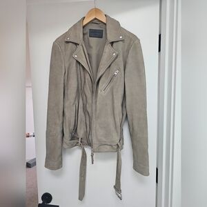 All Saints Beige Suede Jacket